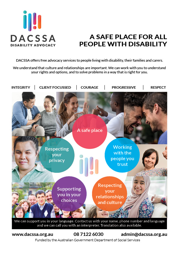 Poster showing all of the diverse groups that DACSSA proudly represent and the values that we uphold